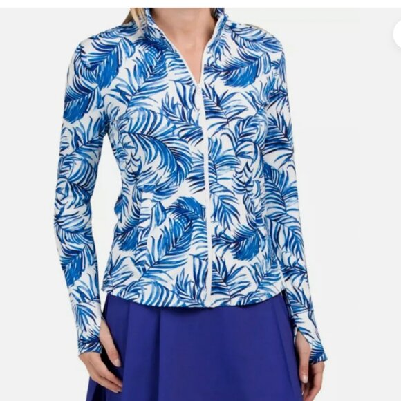 Tommy Bahama Racquet & Paddle Blue Full Zip Athletic Jacket size L - Picture 3 of 11